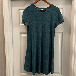 Old Navy Teal Mini T-shirt Dress Medium